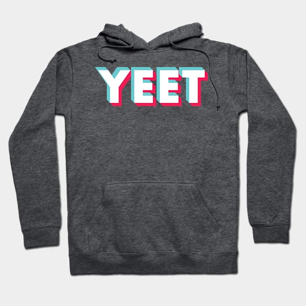 Yeet Glitch White Hoodie by BeyondTheDeck